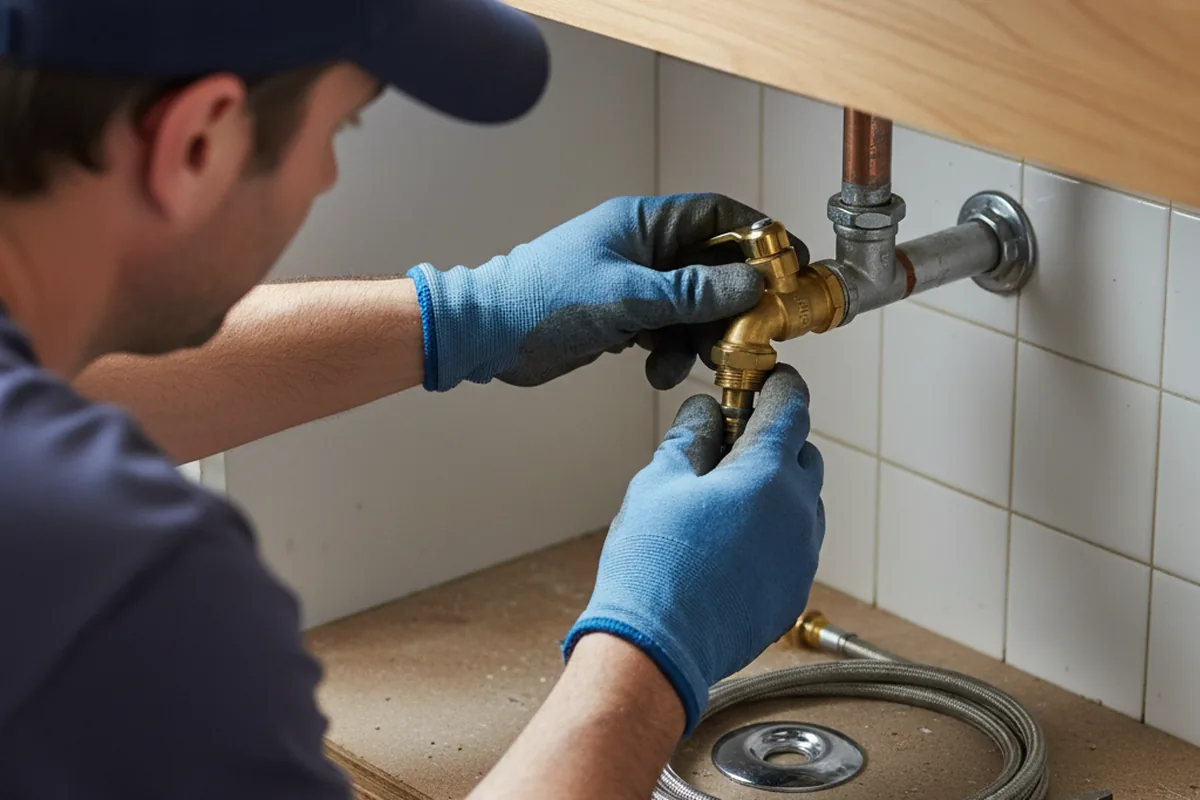 Shutoff valve and fitting work during Emergency Plumbing in Placitas